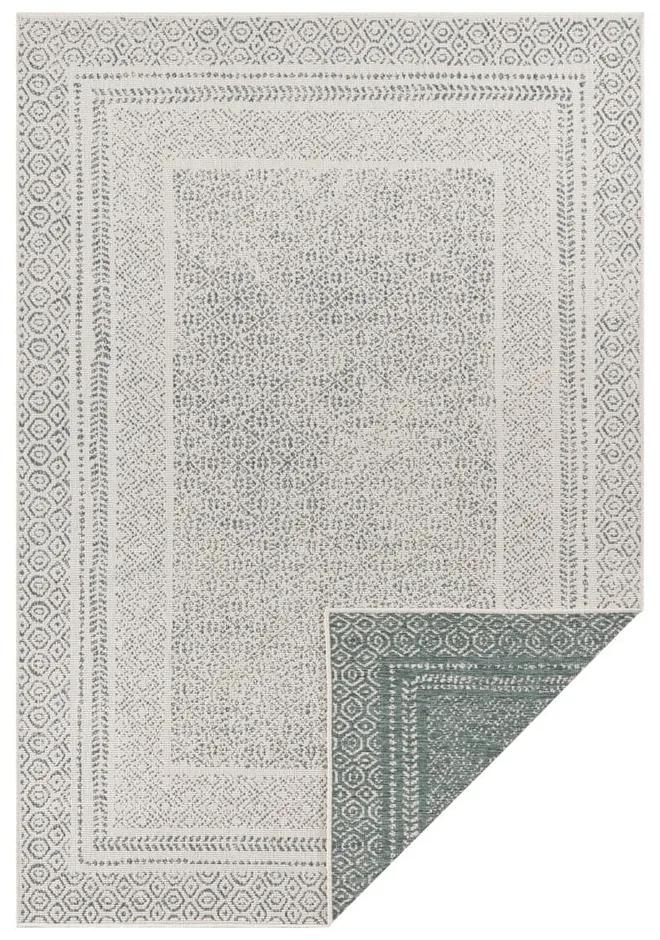 Zeleno-biely vonkajší koberec Ragami Berlin, 80 x 150 cm