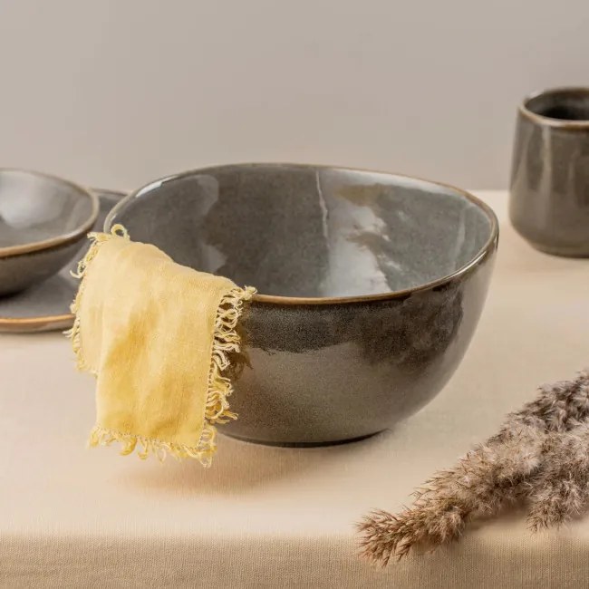 Dekoračná miska MYSTIC 750861 sivá