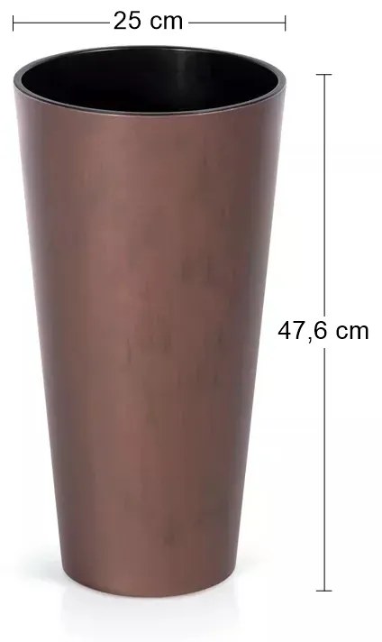 Plastový kvetináč DTUS250C 25 cm - hrdzavá