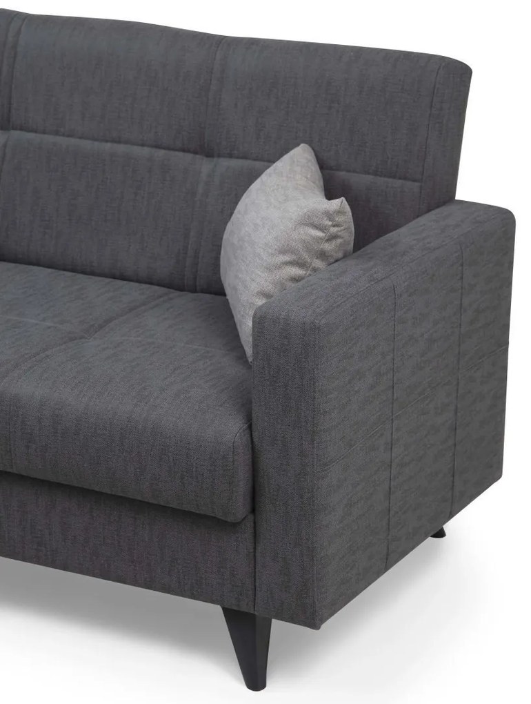 Dvojmiestna rozkladacia pohovka Polya 151 cm sivá