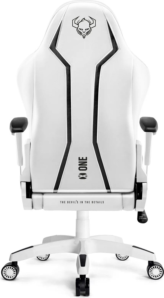 Herné kreslo z eko-kože Small Size, bielo-čierne: Diablo X-One 2.0