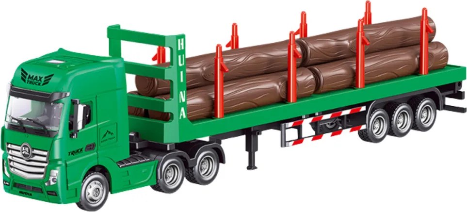 Nákladné auto na prepravu dreva Kov Huina 1:50 Zelená