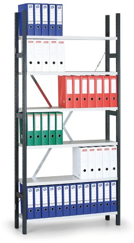 Archivačný regál Variant, 1950 x 1000 x 300 mm, polica pozink, základná