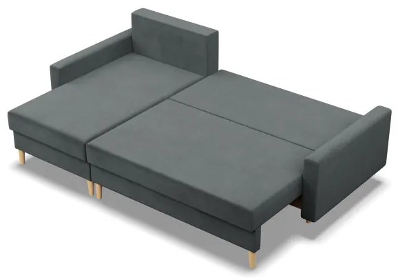 Rohová rozkladacia sedačka BLANK Elegant tmavosivá