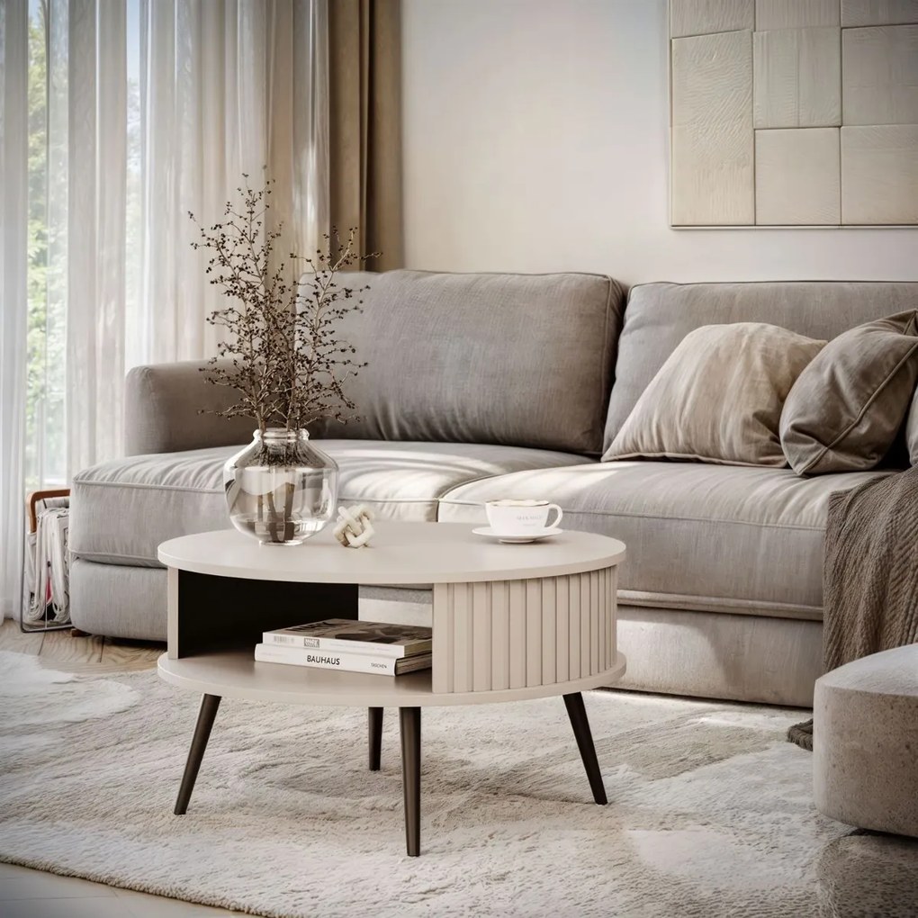 OKRÚHLY KONFERENČNÝ STOLÍK MATTIAS BÉŽOVÝ