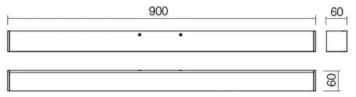 Redo 01-2328 - LED kúpeľňové osvetlenie na zrkadlo THELA LED/25W/230V 90 cm IP44