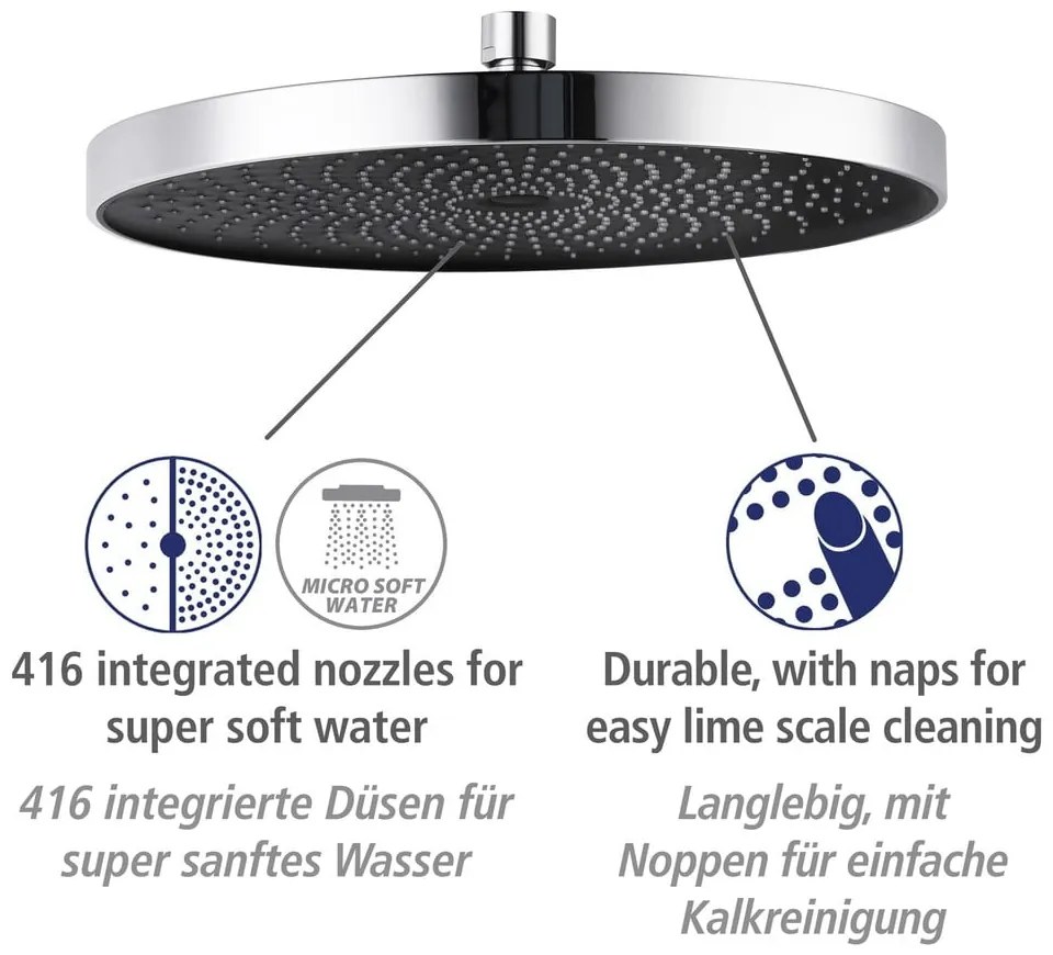 Sprchový set z nerezovej ocele v lesklej striebornej farbe 120 cm Soft Water – Wenko