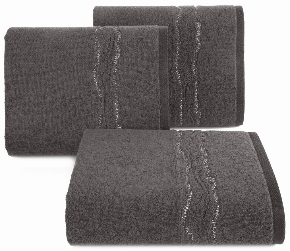 BAVLNENÝ UTERÁK KARIN 50X90 CM TMAVOSIVÁ