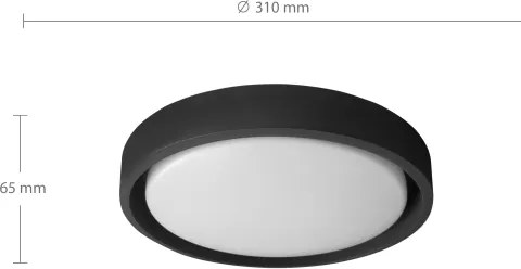 Brilagi - LED stropné svietidlo MATTEO LED/24W/230V priemer 31 cm čierna