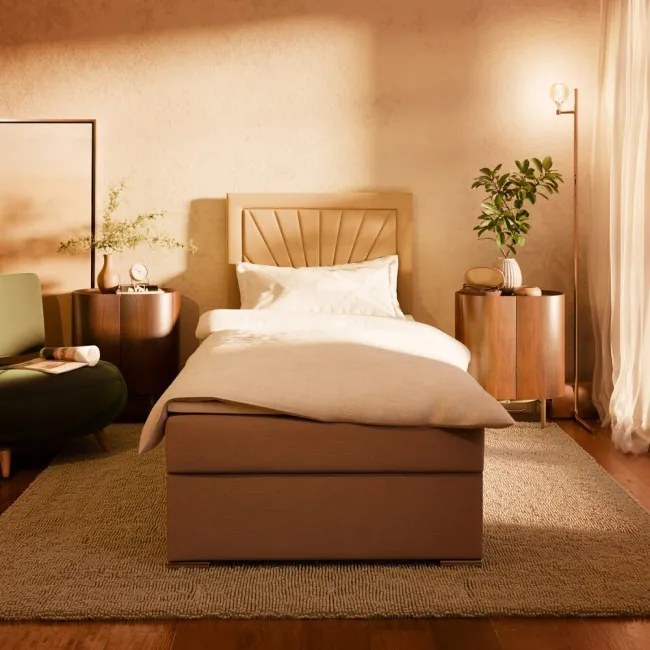 Čalúnená posteľ VICENZA 90×200 cm béžová