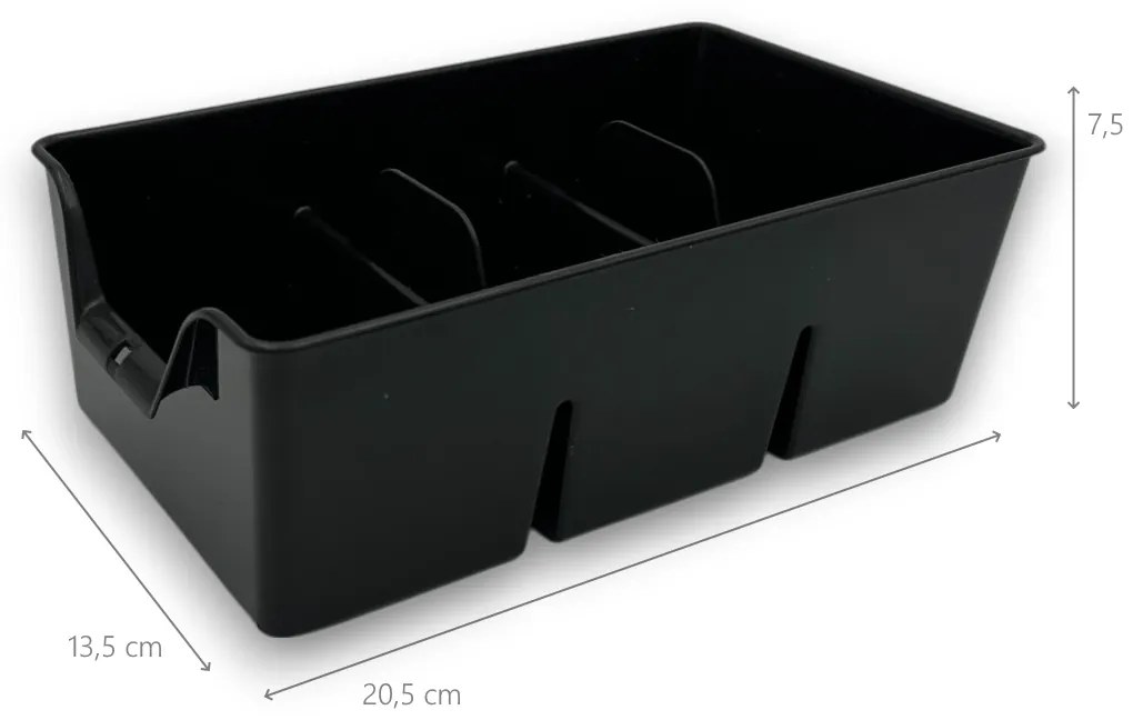 ALTOM Organizér na korenie vo vreckách, zásobník, BEN3 - čierna, 20x14x8