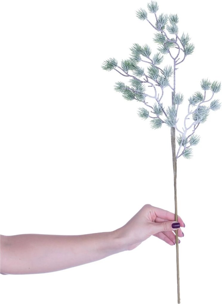 Vetvička Snowy Twig 20x2x62cm light green