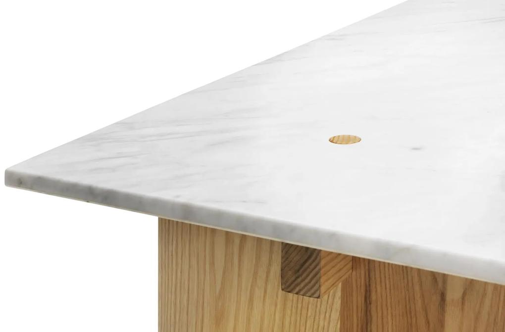 Konferenčný stolík Solid – biely/prírodný