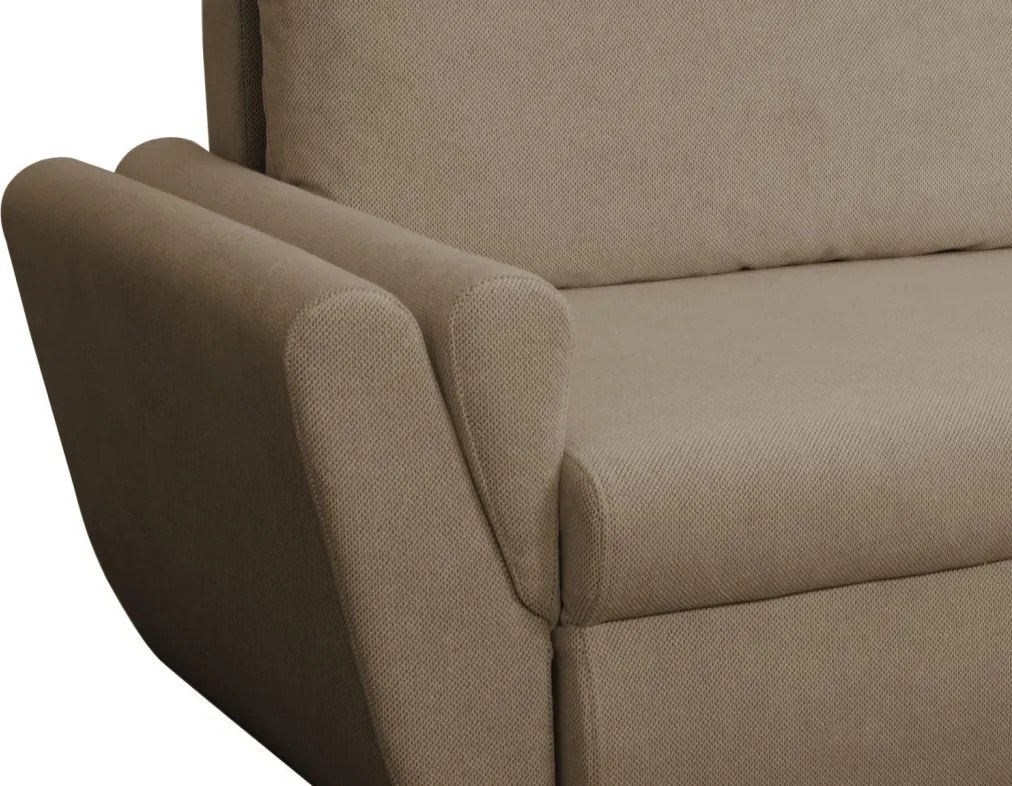 Rohová sedačka Helvetius, svetlo hnedá látka