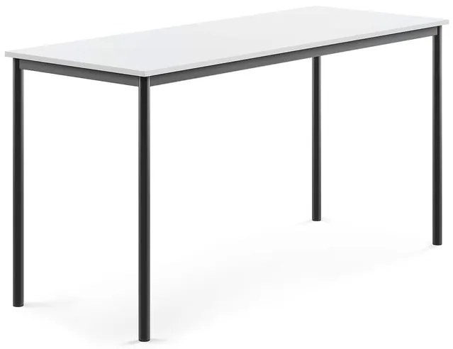 Stôl BORÅS, 1800x700x900 mm, laminát - biela, antracit