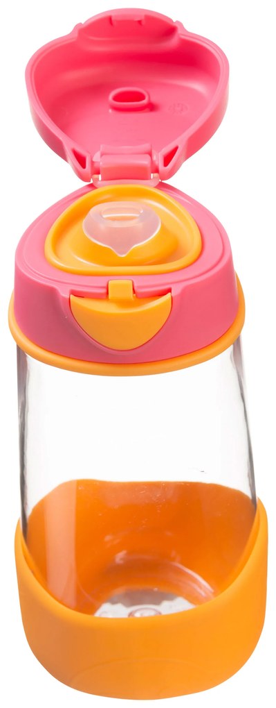 Sport fľaša na pitie 450 ml – ružová/oranžová