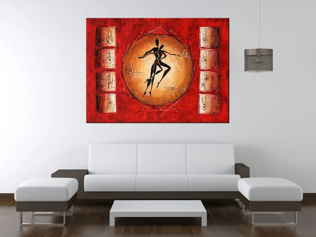 Gario Ručne maľovaný obraz Nádherný pár Rozmery: 70 x 100 cm