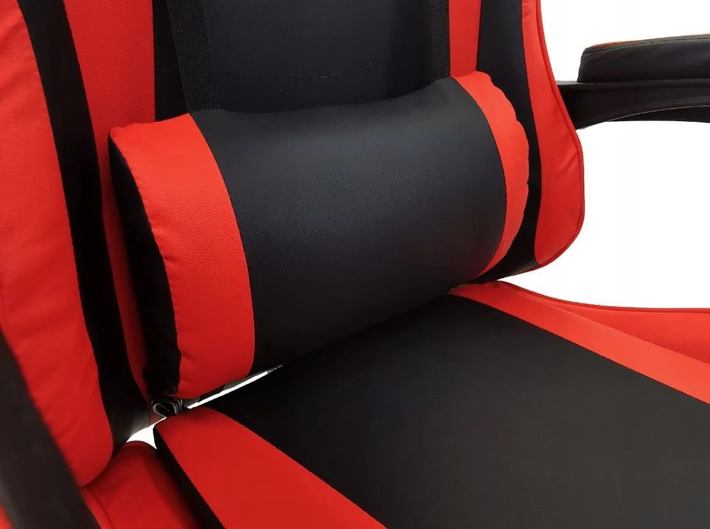 Herní židle s podnožkou KG104 červené