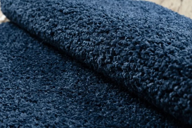 Dywany Łuszczów, Kusový koberec Berber 9000 navy kruh, 120x120 (priemer) kruh, modrá, obývacia izba