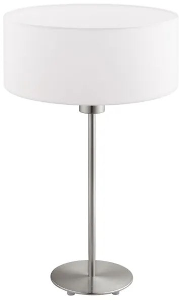 Eglo - LED Stolná lampa TUNJA 1xE27/60W/230V 38,5 cm matný chróm/biela