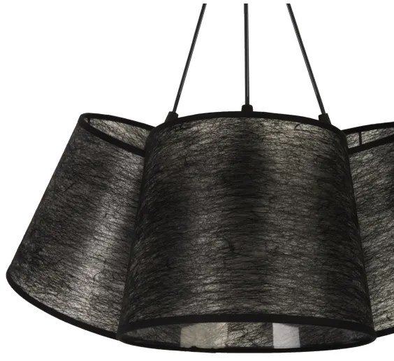 Duolla - Luster na lanku ROSSA 3xE27/40W/230V čierna