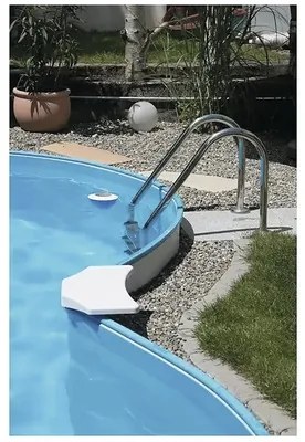 Bazénové schodíky pre zapustené bazény Planet Pool široké s hĺbkou 150 cm