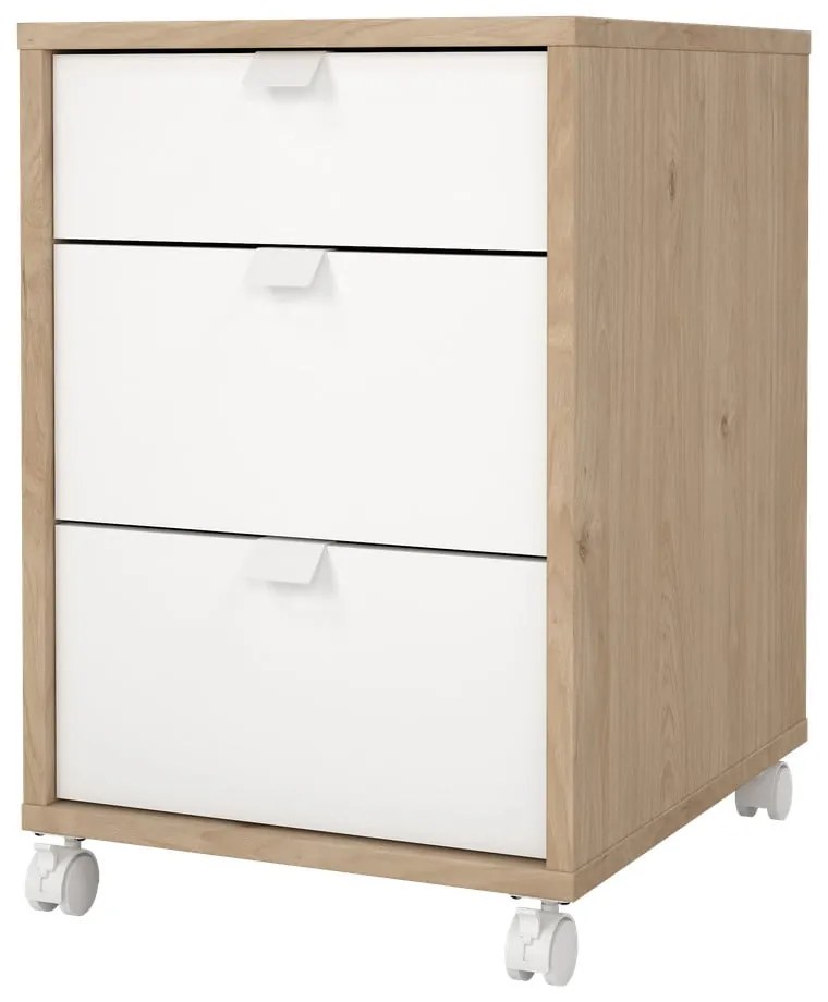 Skrinka v dekore duba v bielo-prírodnej farbe 41x61 cm Sign – Tvilum