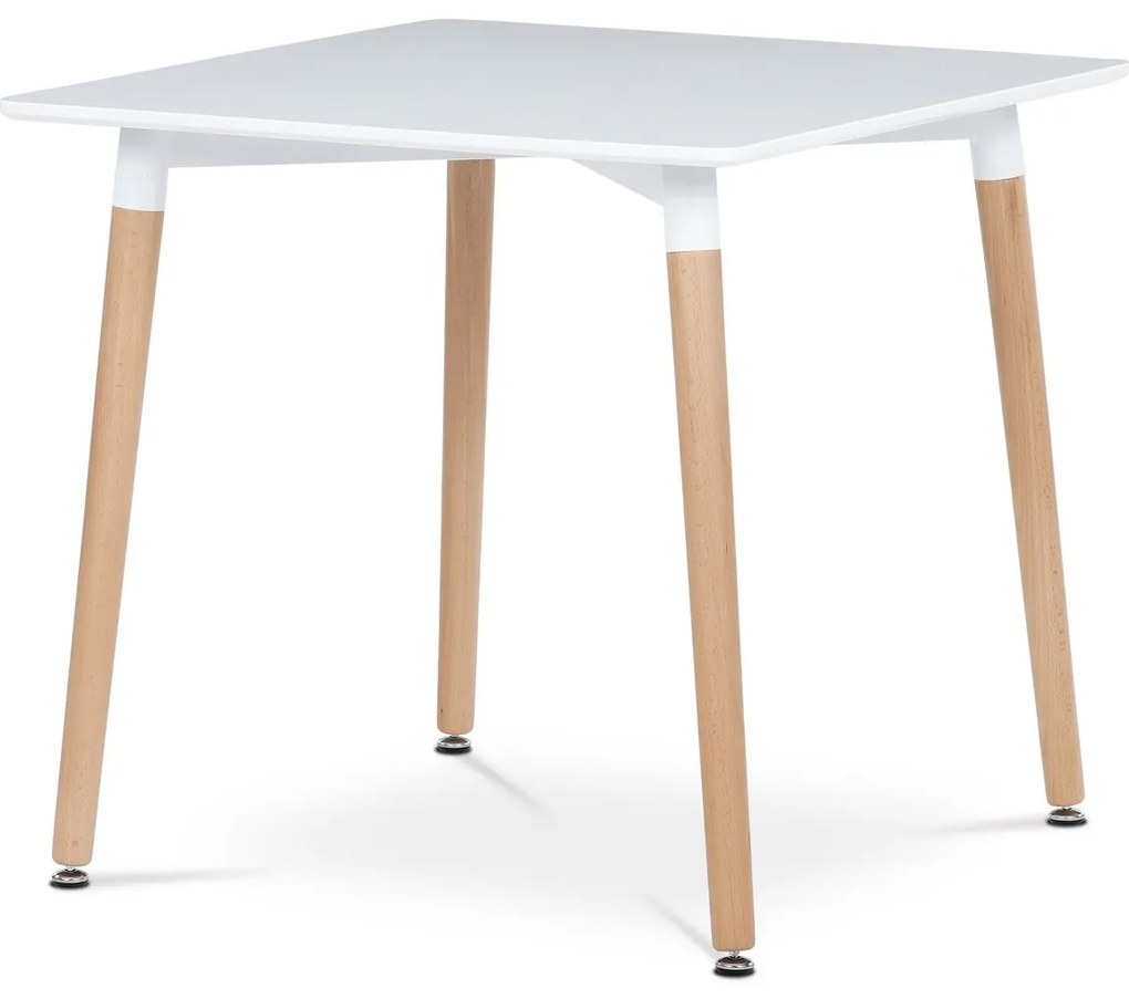 Jedálenský stôl 80 x 80 cm, biela