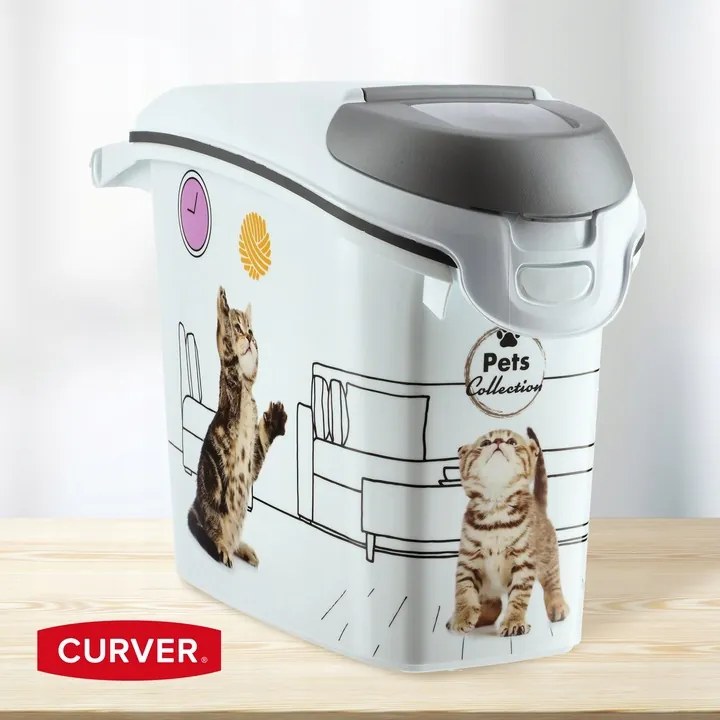 Kontajner a úložný box na granule pre mačky, 15 l / 6 kg CAT