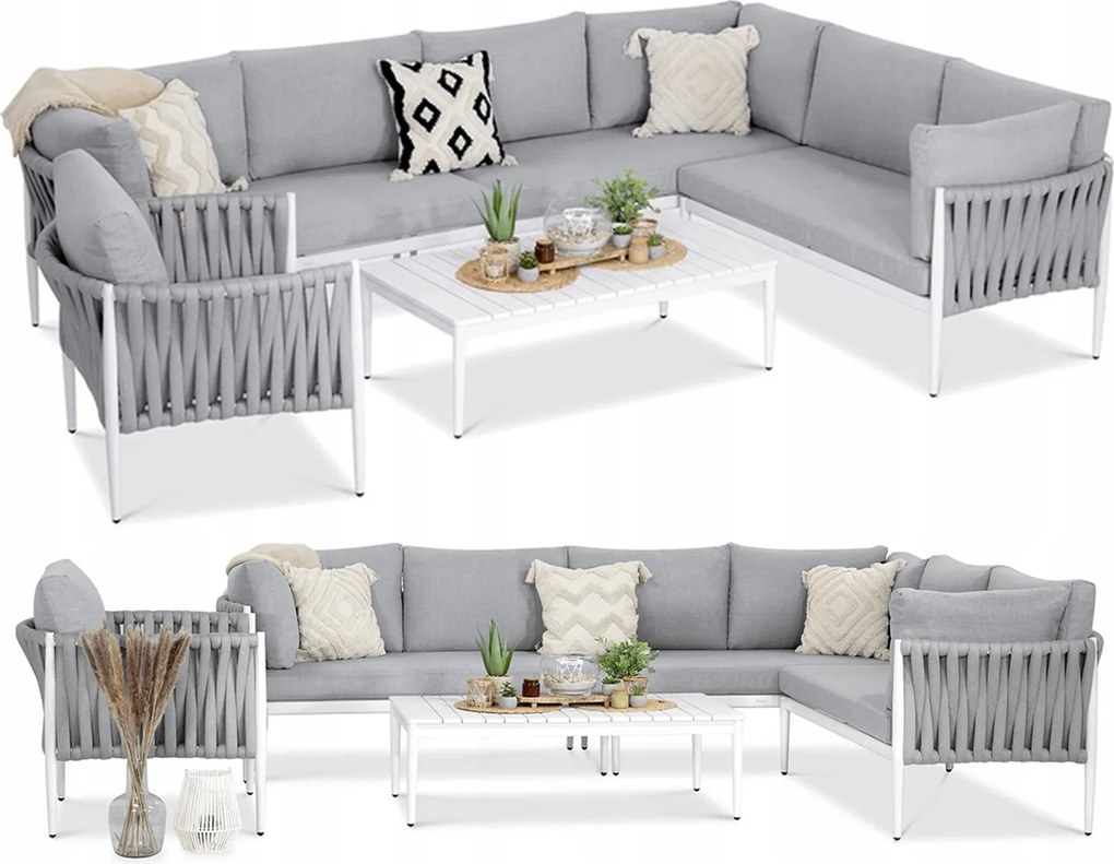 Sada záhradného sedacieho nábytku Monza Veľký rohový stolík Premium