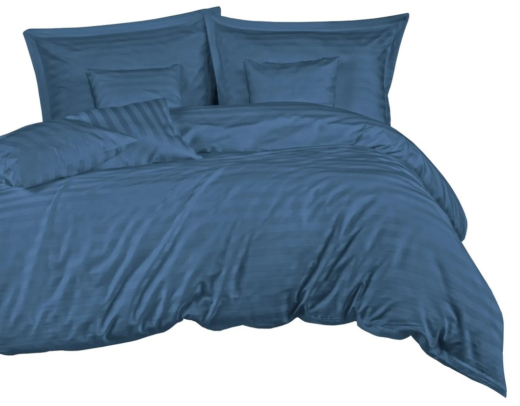 BAMBUSOVÉ OBLIEČKY STRIPE CHABER 140X200 CM, 1KS 70X80 CM, 2KS 40X40 CM MODRÉ