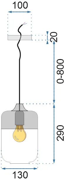 Dekorstudio Stropná lampa Zenit B