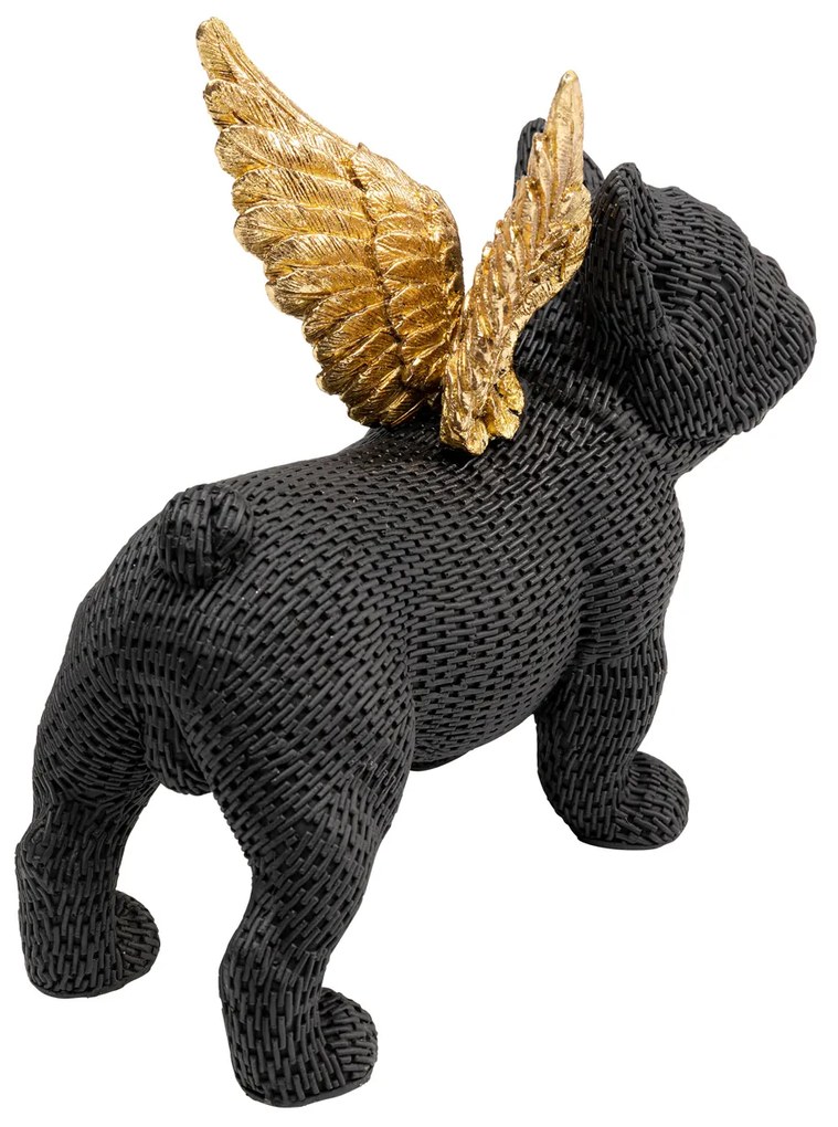 Angel Puppy dekorácia čierna 25 cm