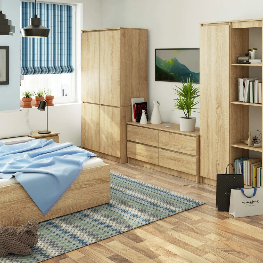 Šatní skříň CLP S90/4D dub sonoma