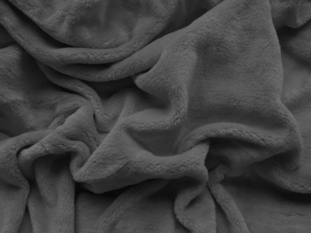 Plachta mikroplyš SOFT 180x200 cm tmavosivá