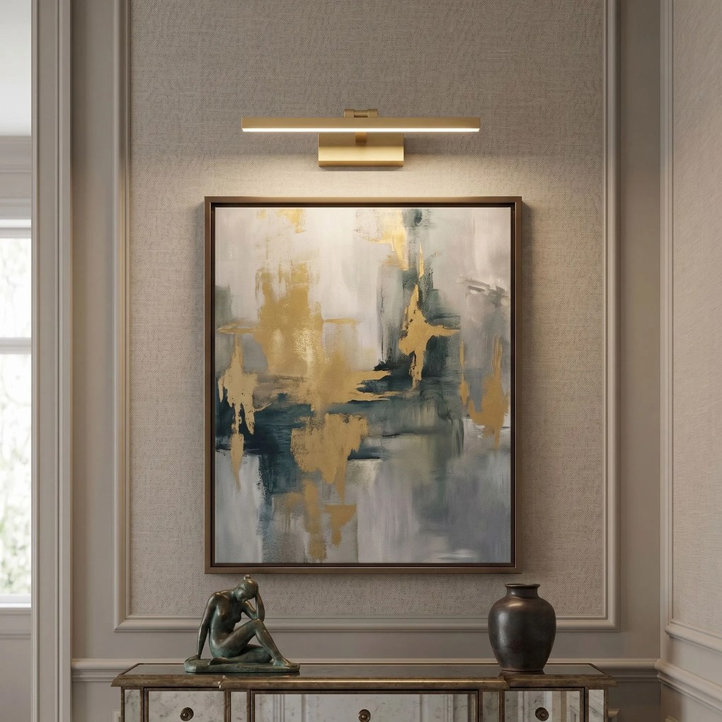 Toolight Toolight, LED kúpeľňové svietidlo 40 cm, 9W, 4000K, 500lm, APP1863-1W, zlatá matná, OSW-66016