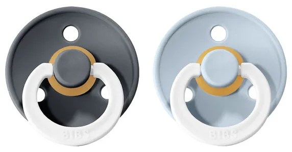 BIBS Colour cumlíky z prírodného kaučuku veľkosť 2: Iron Nočný - Baby Blue Nočný