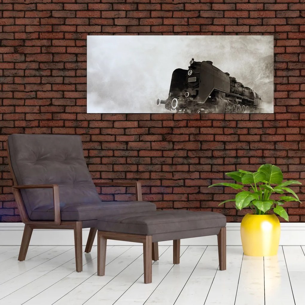 Obraz - Vlak v hmle (120x50 cm)