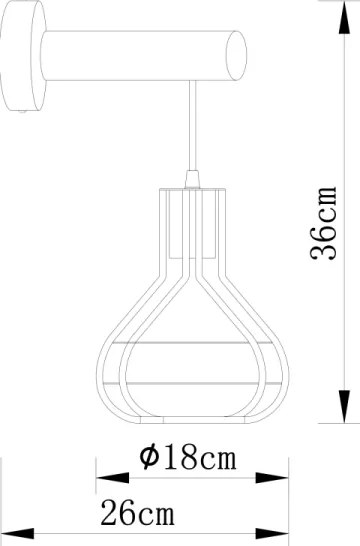 Globo 15388W - Nástenné svietidlo CLASTRA 1xE27/60W/230V
