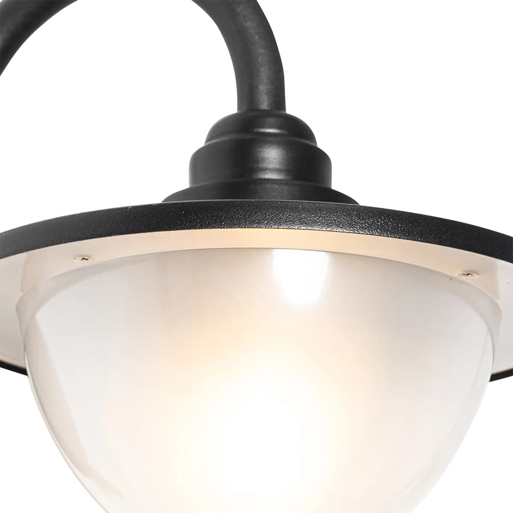 Klasická vonkajšia nástenná lampa čierna IP44 - Bruges