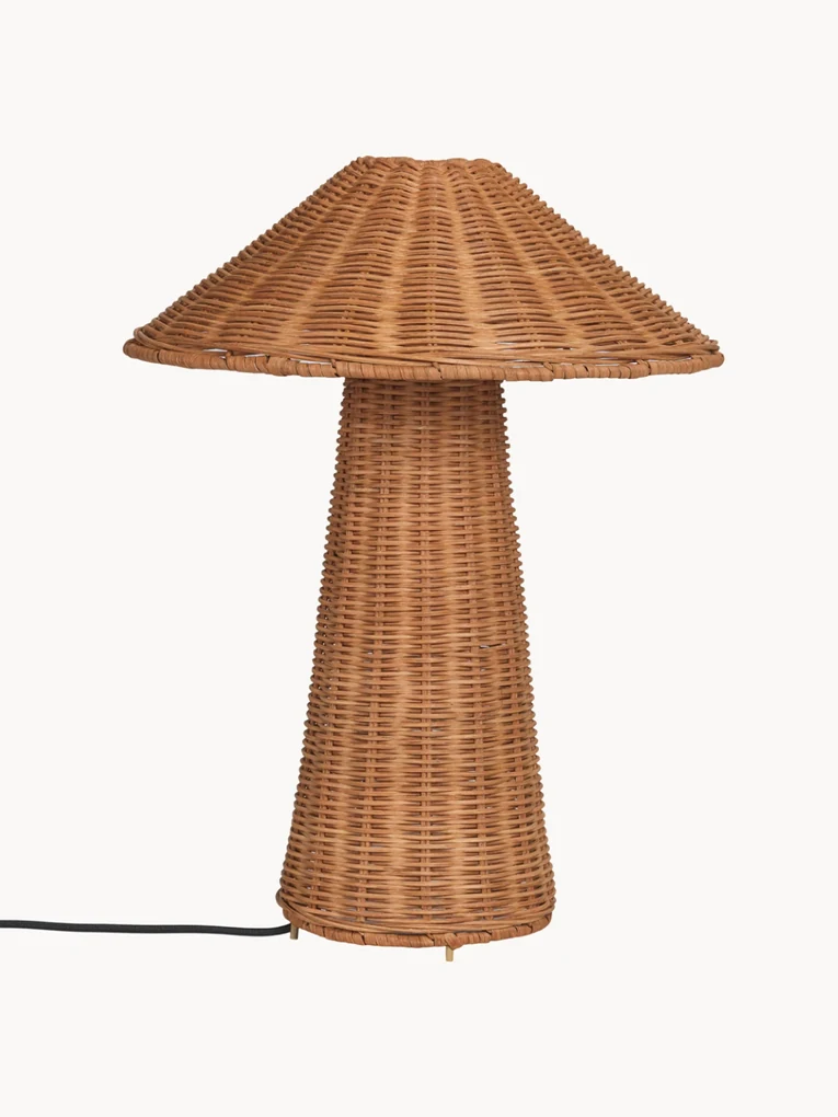 Ručne vyrobená ratanová stolová lampa Dou