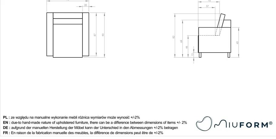 Hnedé kreslo z imitácie kože Lofty Lilly – Miuform