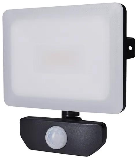 Solight WM-20WS-Q LED reflektor Quick 20W, 1700lm, 4000K, IP44, čierny, so senzorom