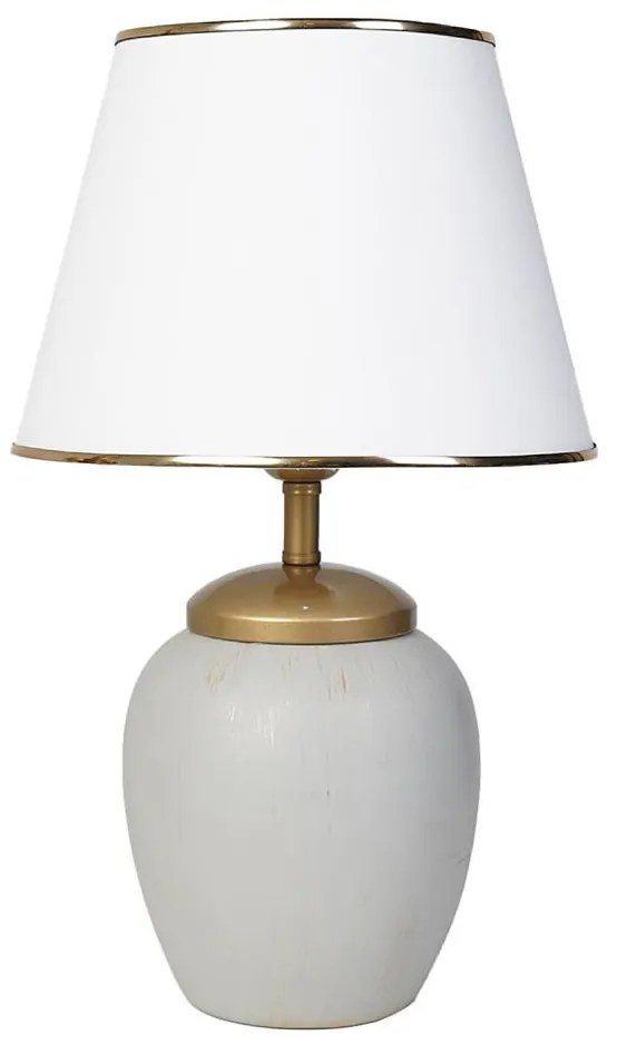 Stolná lampa RAMZES 1xE27/40W/230V biela/šedá