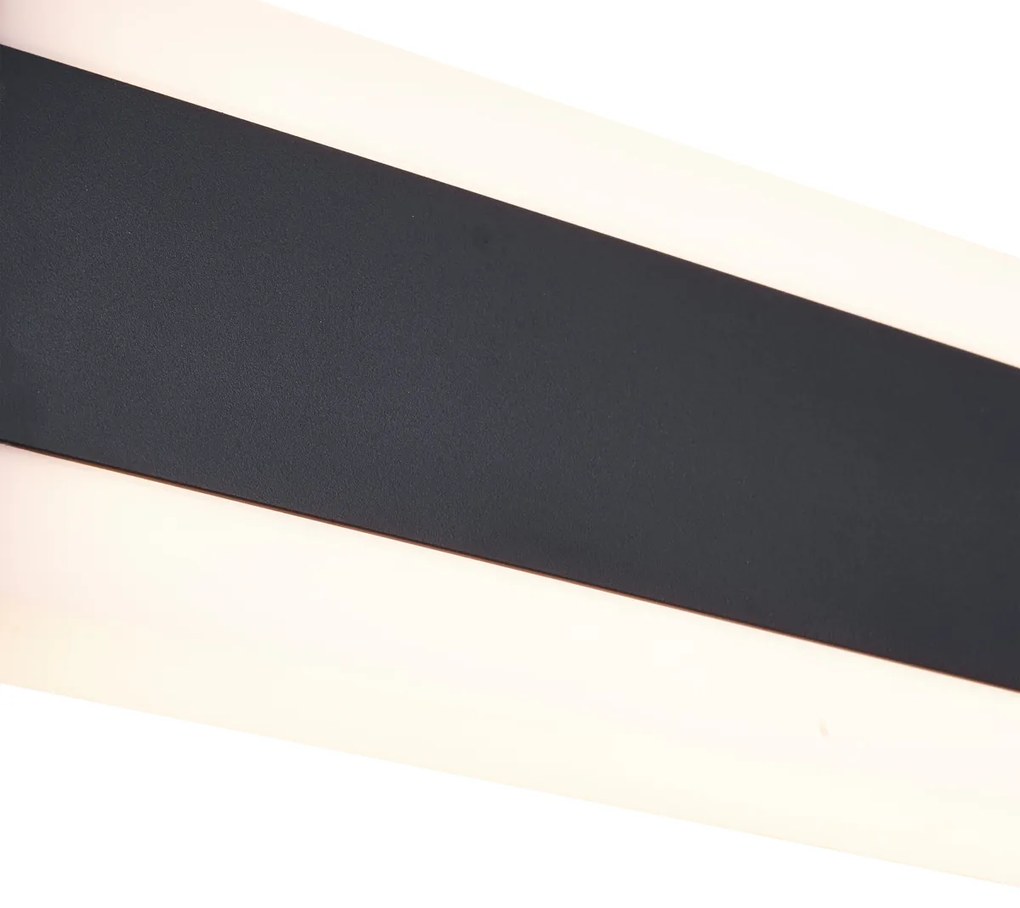 Moderné nástenné svietidlo čierne 30 cm vrátane LED CCT IP54 - Vanya