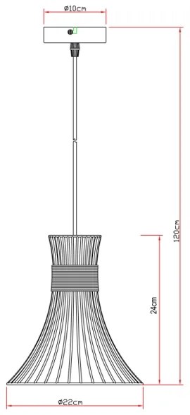 Globo 54814H - Luster na lanku PURRA 1xE27/60W/230V
