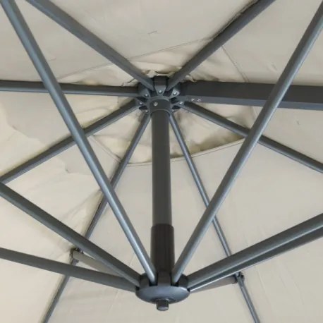 Derby RAVENNA 330 cm - veľký záhradný výkyvný slnečník s bočnou tyčou - 2. akosť (S300)