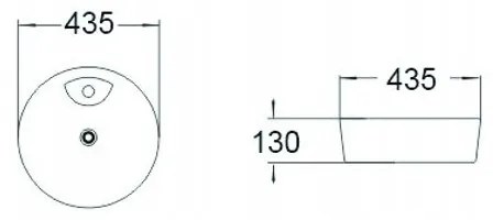 Mexen ARLENA umývadlo, 43x43 cm, biela, 21264300