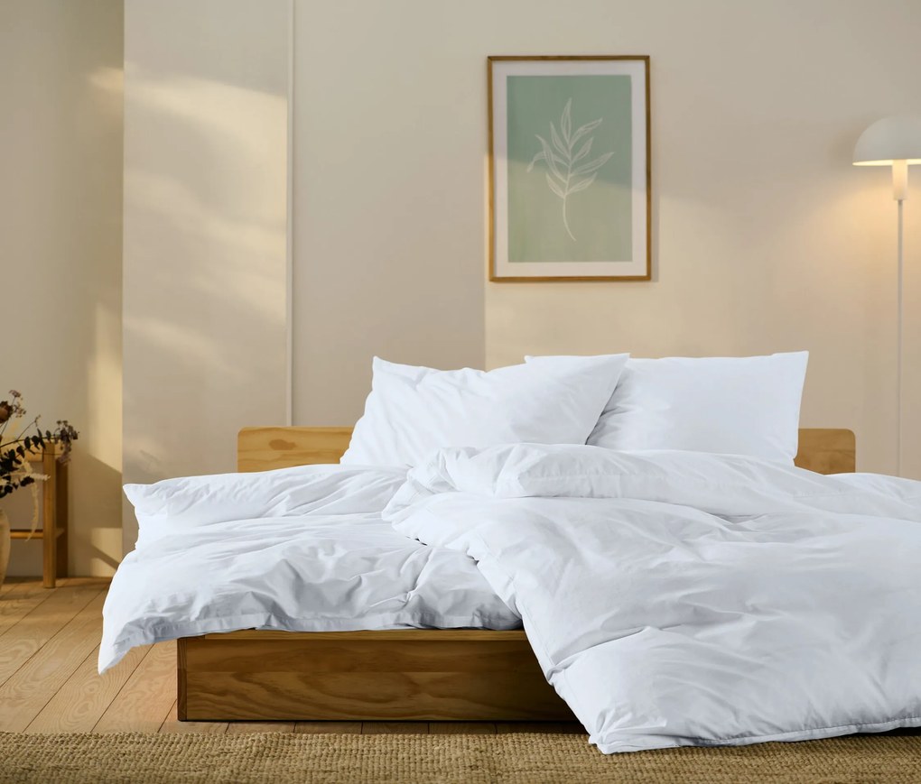 Posteľná bielizeň z perkálu, biela, štandardná veľkosť