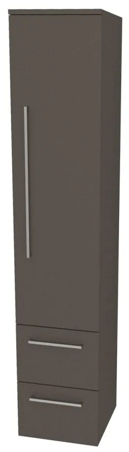 Mereo Bino, kúpeľňová skrinka vysoká 163 cm, pravá, Multidecor, Lávovo sivá, MER-CN698LAS1